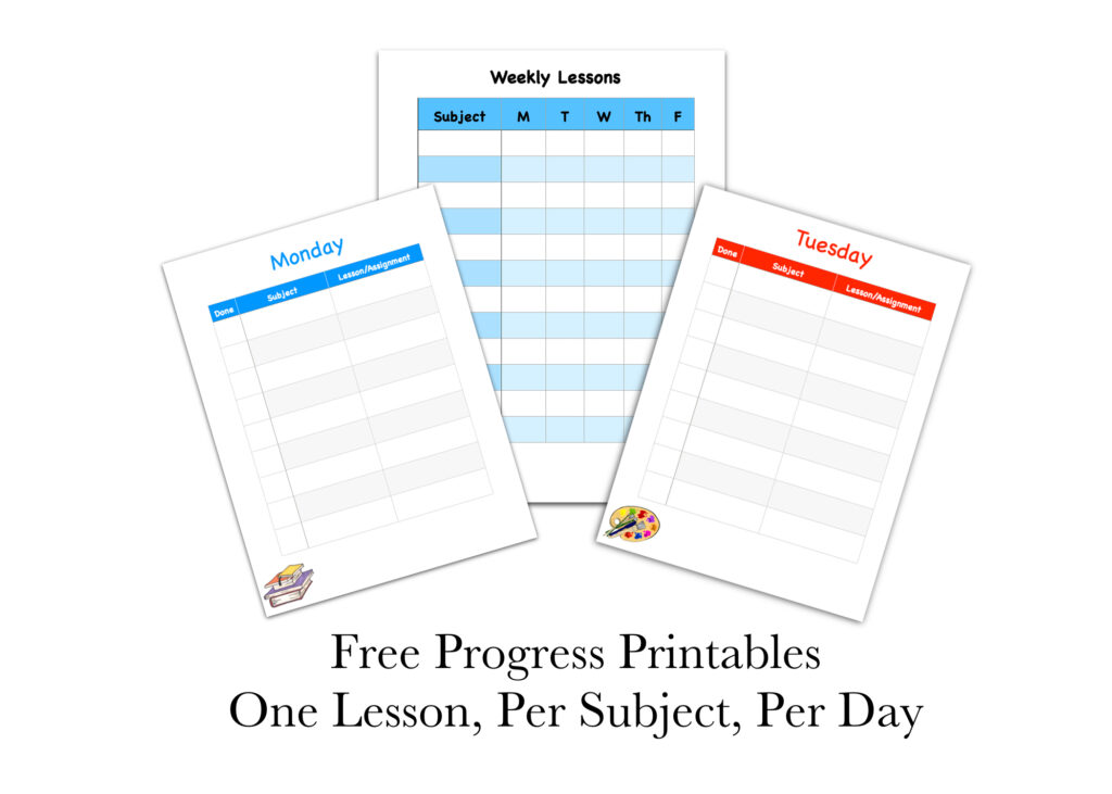 Free Homeschool Progress Printables
