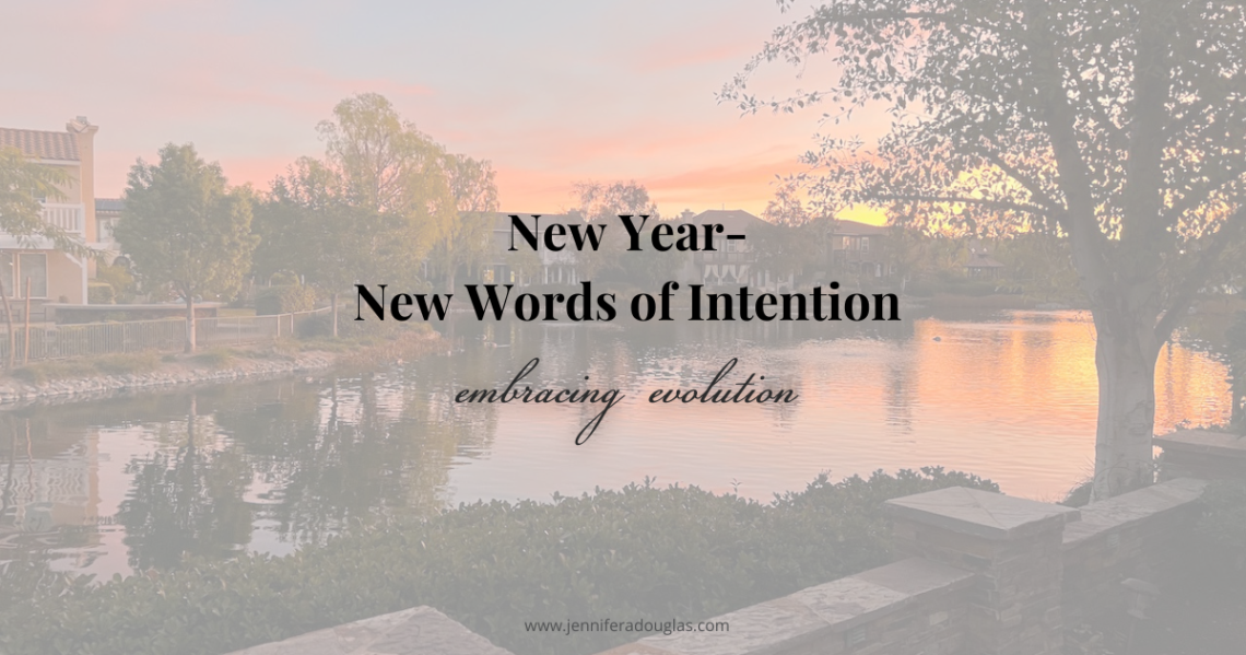 sunrise photo over lake. New Year- new words of intention