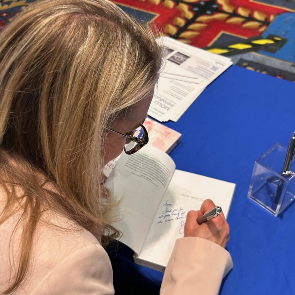 Author Signing Copies of her book