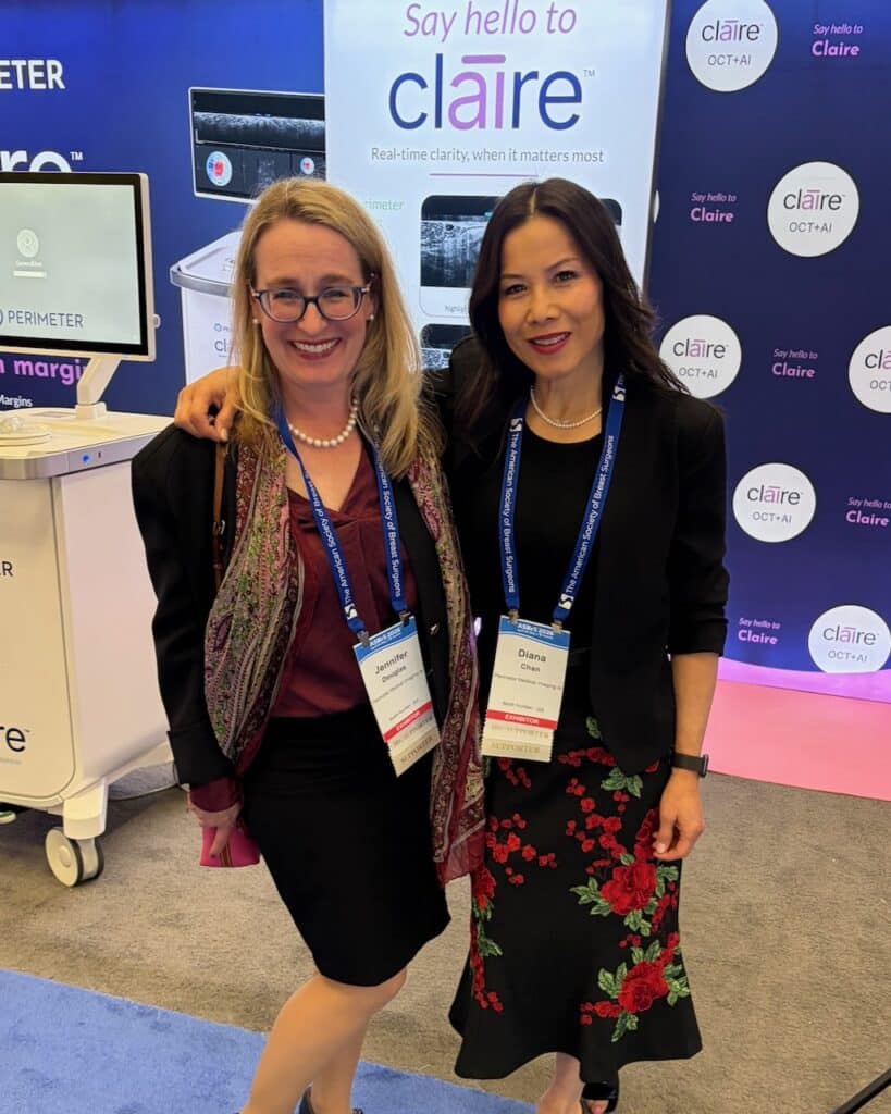 Jennifer and Diana at the Perimeter Medical AI booth